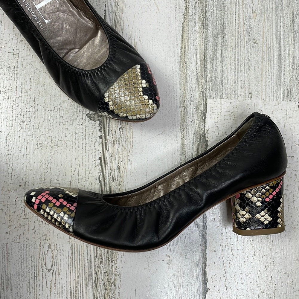 AGL Attilio Giusti Leombruni snakeskin leather ballet flat heels (37 EU/ 7 US)